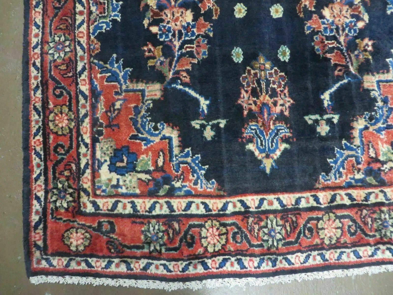 Persian Runner Rug 4x11, Navy Blue Antique Lilihan Runner by Jewel Rugs
