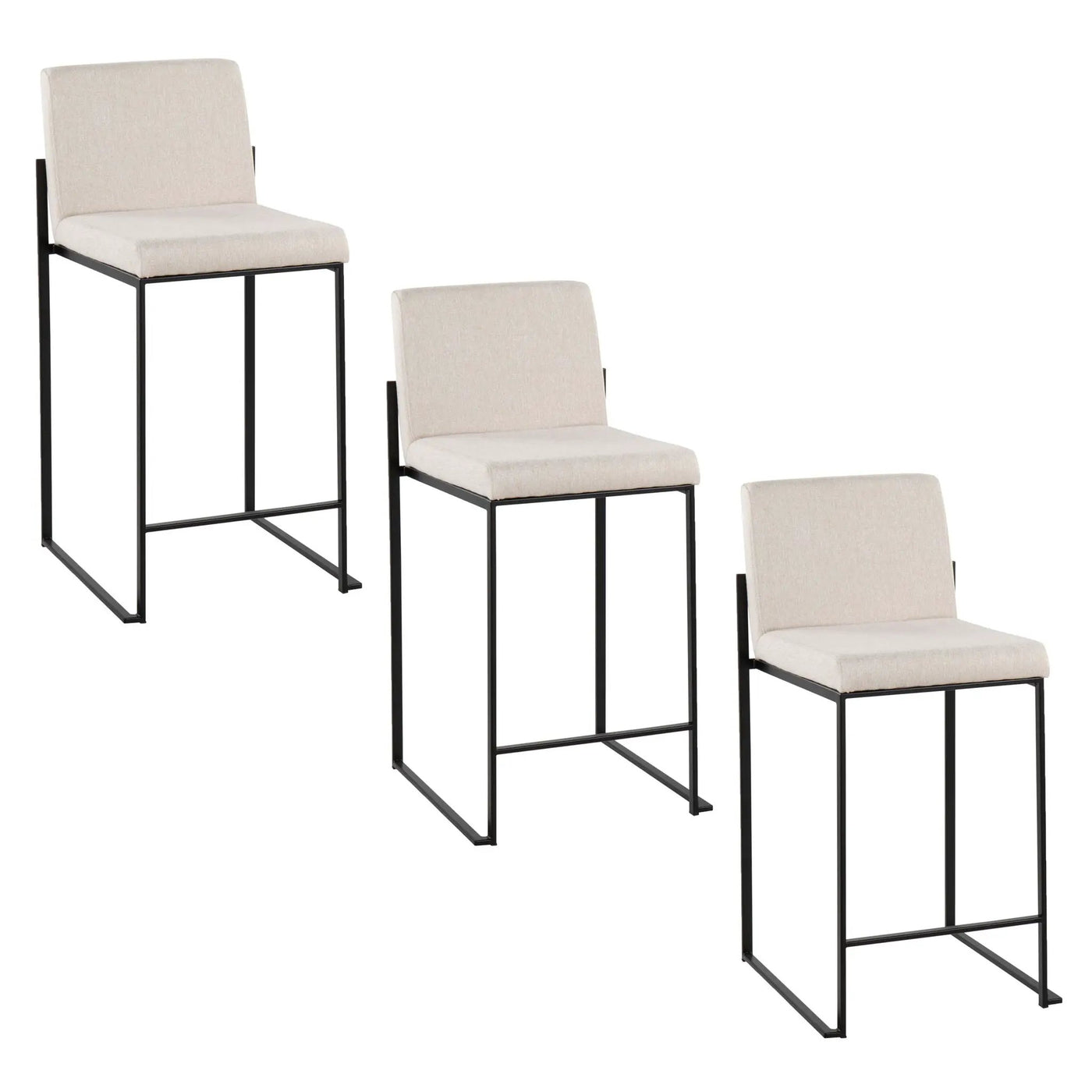 Fuji - Contemporary Modern Elegance, High Back Counter Stool by HouseOfZazla