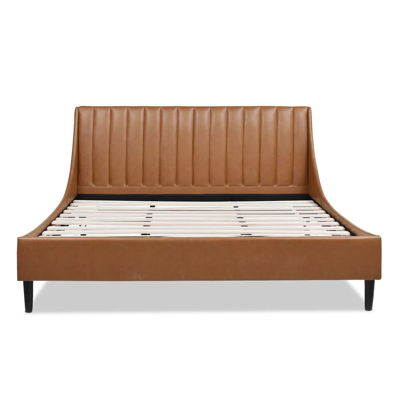 Aspen - Vertical Tufted Modern Headboard Platform Bed Set by HouseOfZazla