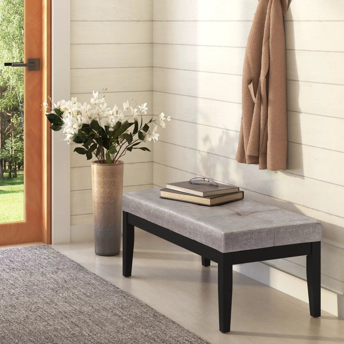 Lacey - Upholstered Tufted Ottoman Bench by HouseOfZazla