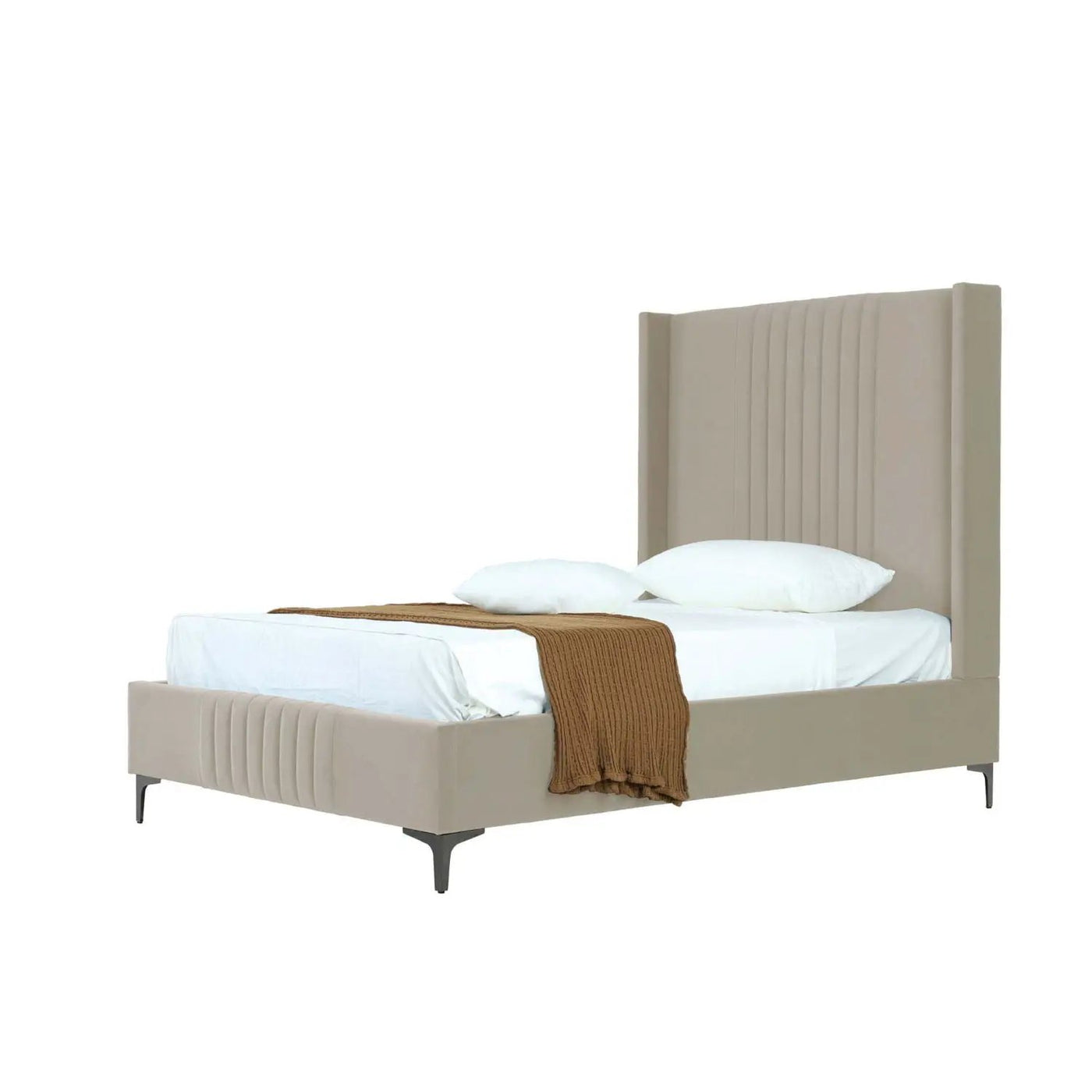 Promenade - Bed With Upholstered Headboard And Slats by HouseOfZazla