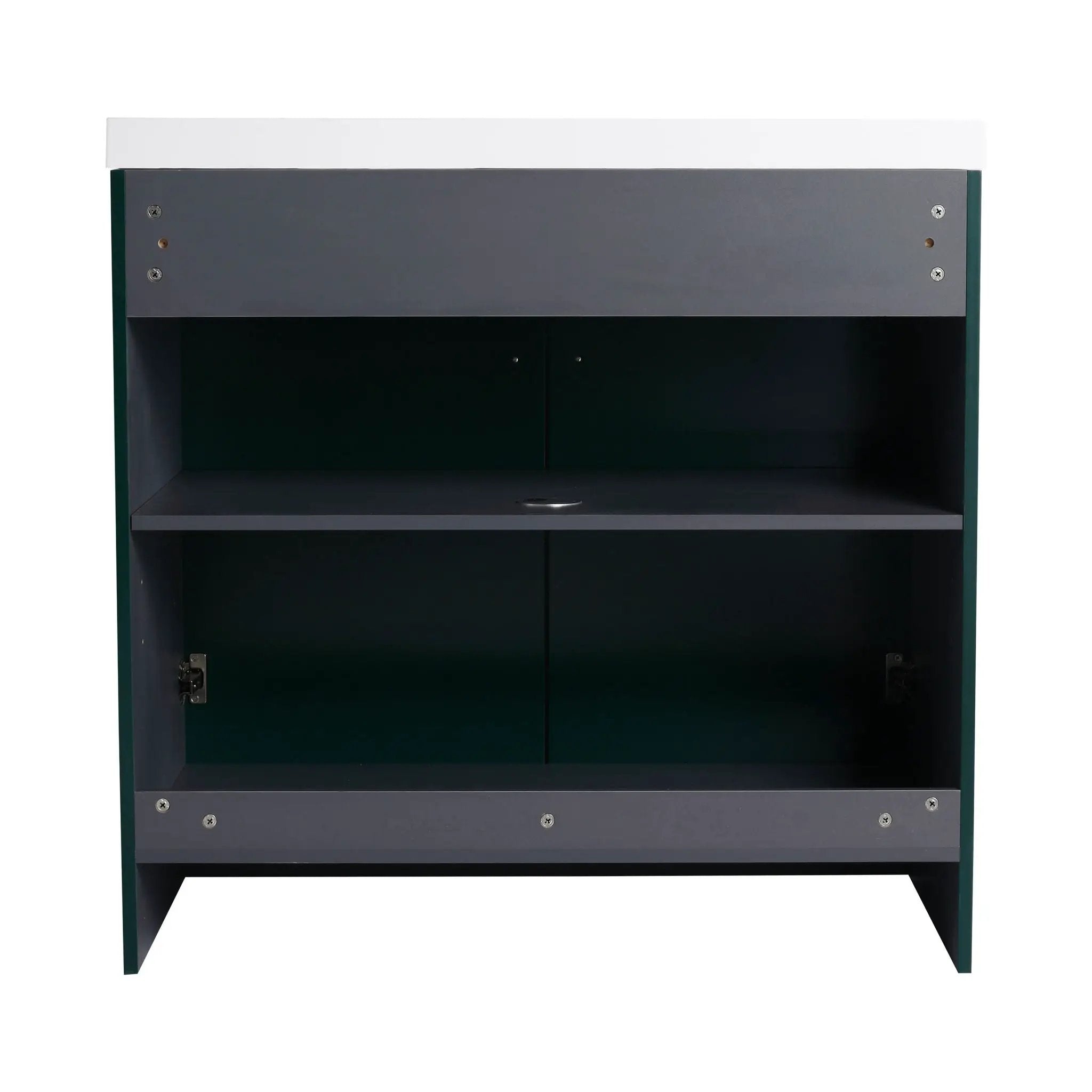 Contemporary Freestanding Bathroom Vanity With Resin Sink & Soft-Close Cabinet Doors by HouseOfZazla