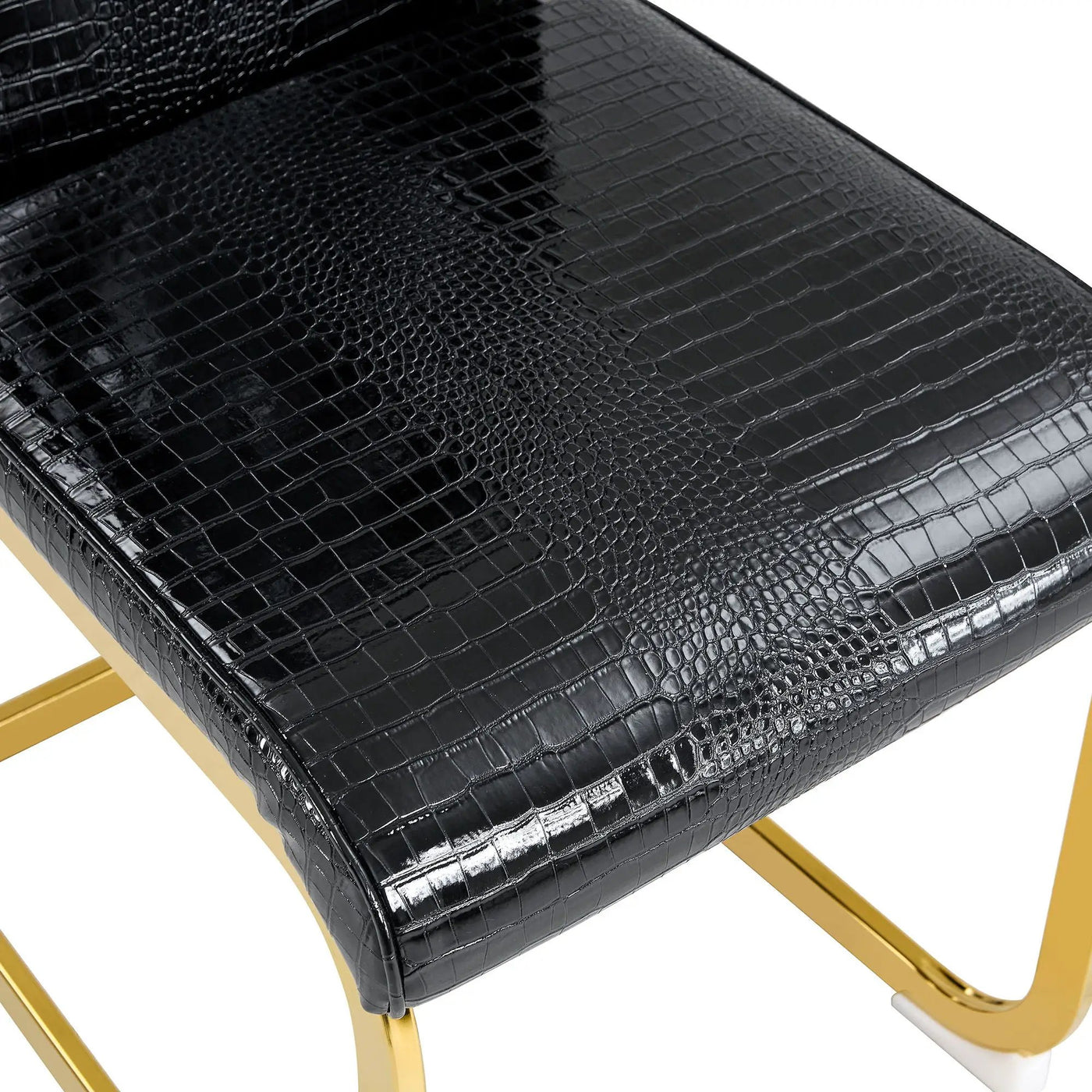 Elegant Design Alligator Skin Upholstered Dining Chairs by HouseOfZazla