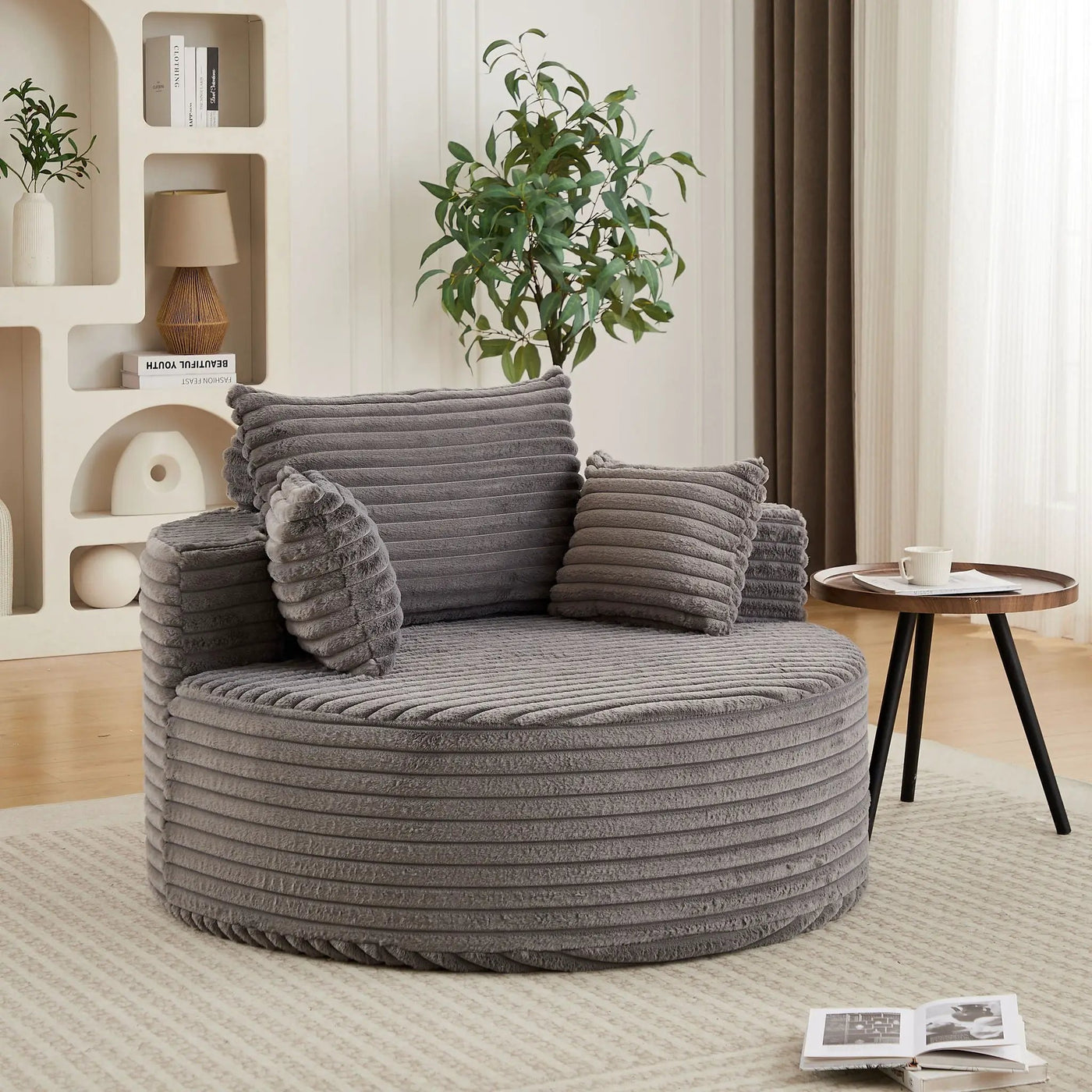 Modern Single Sofa With Backrest Pillow For Living Room by HouseOfZazla