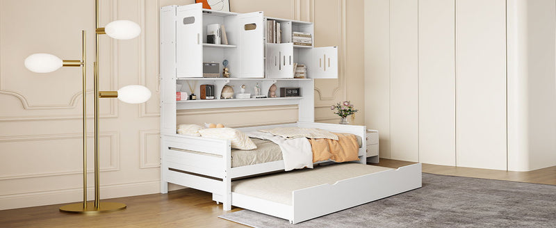 Daybed With All-In-One Cabinet And Shelf by HouseOfZazla