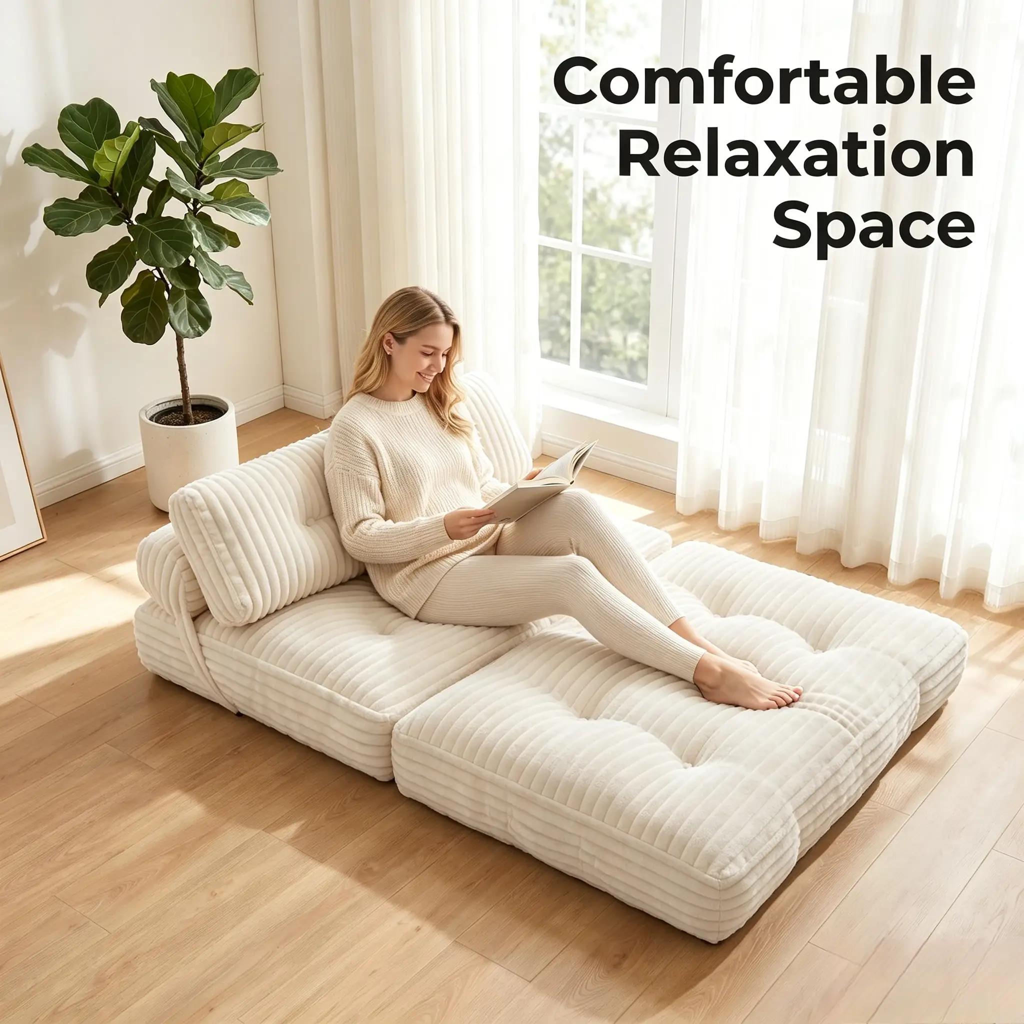 Folding Sofa Bed: Convertible Chair for Living Room or Bedroom by HouseOfZazla