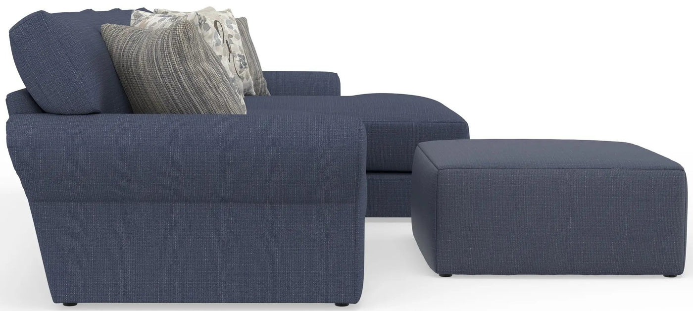 Cape May - Sofa Chaise With Comfort Coil Seating, 41" Cocktail Ottoman And 5 Accent Pillows Included by Unique Piece Furniture