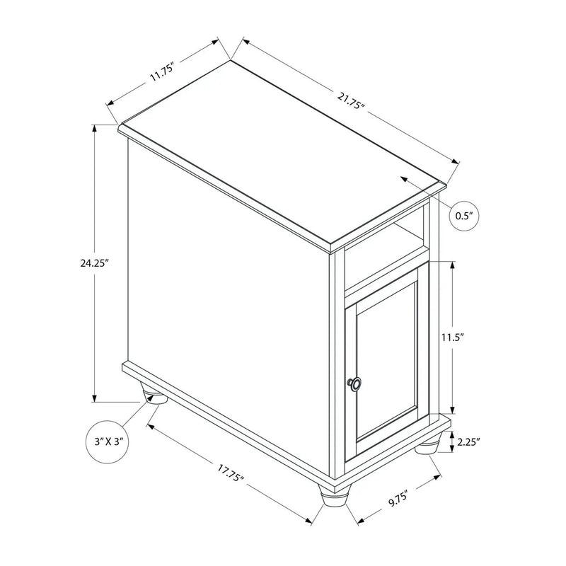 Accent End Table, Storage, Traditional - White by Unique Piece Furniture