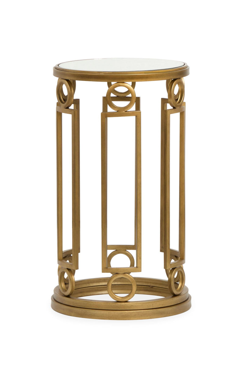 Lorena - Round Accent Table - Burnished Brass, photo 3 of 6