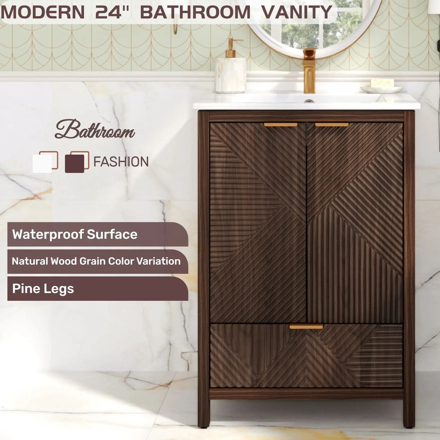 Modern Bathroom Vanity With Sink Combo by HouseOfZazla