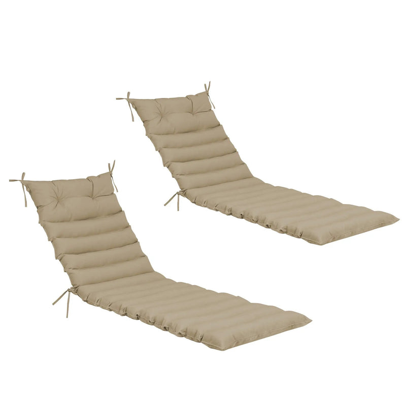 Outdoor Lounge Chair Cushion Replacement Set - 2PCS - Khaki by HouseOfZazla