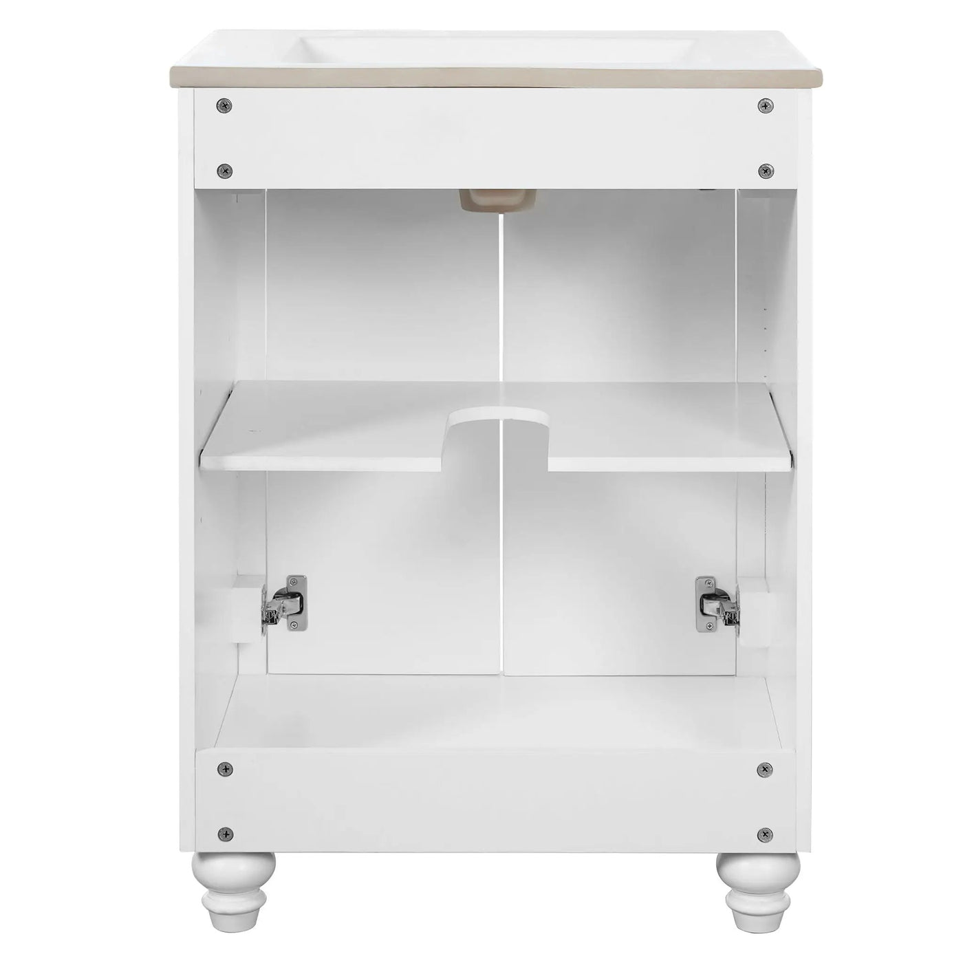 Bathroom Vanity With Ornate Elliptical Motif, Soft Close Hinges by HouseOfZazla