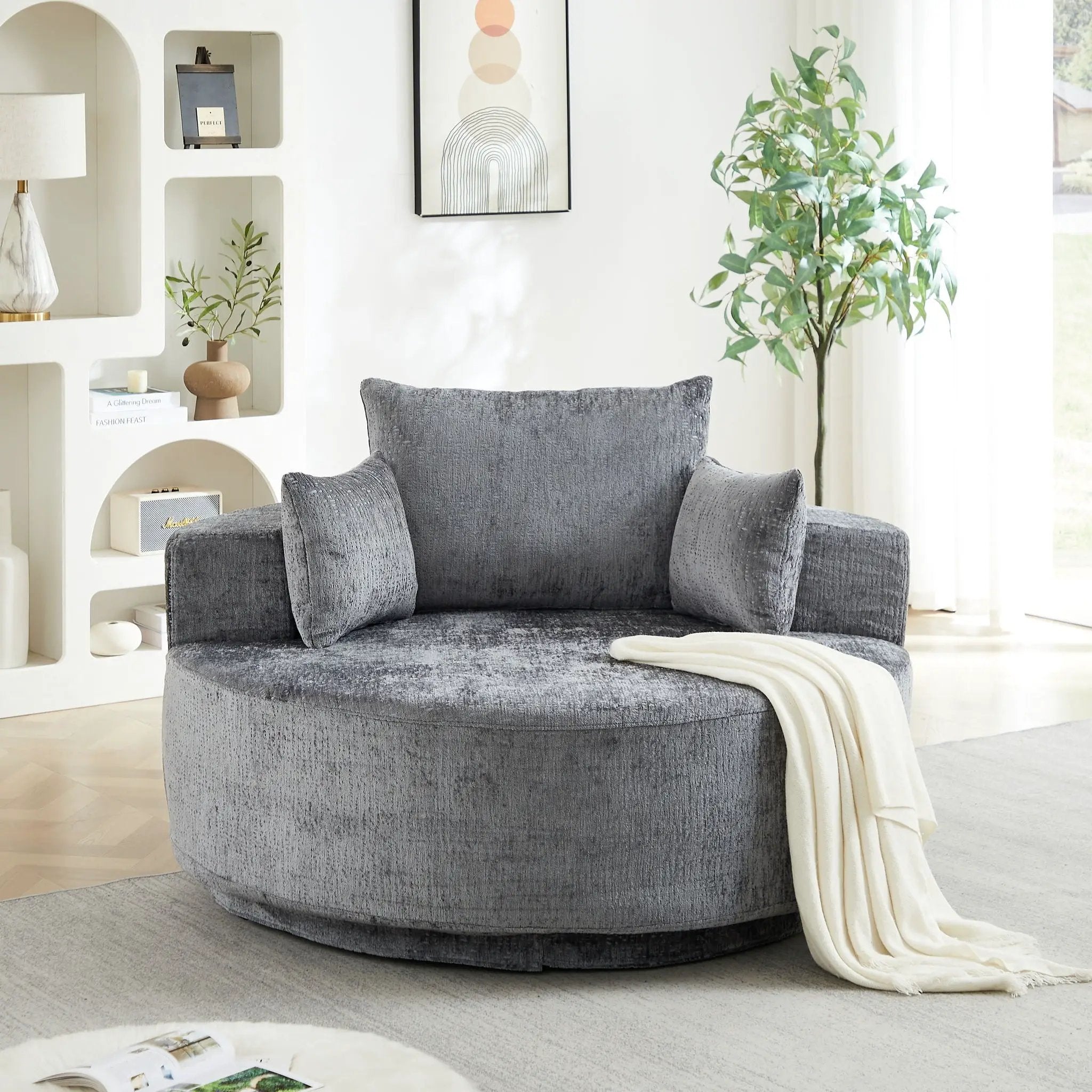 Swivel Chair With Rotating Base For Living Room by HouseOfZazla