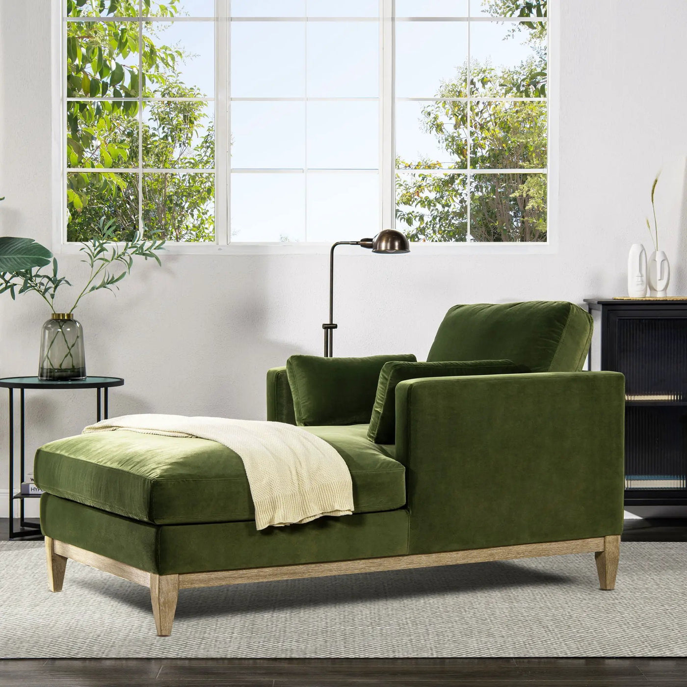 Knox - Modern Farmhouse Chaise Lounge Chair by HouseOfZazla