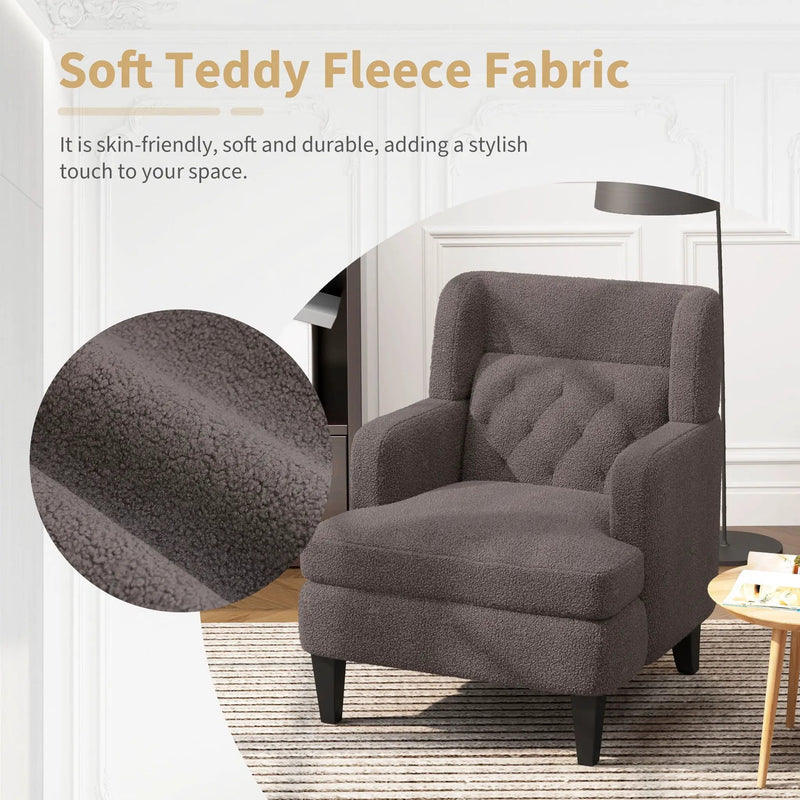 Upholstered Accent Chair Tufted Armchair For Living Room And Bedroom by Unique Piece Furniture
