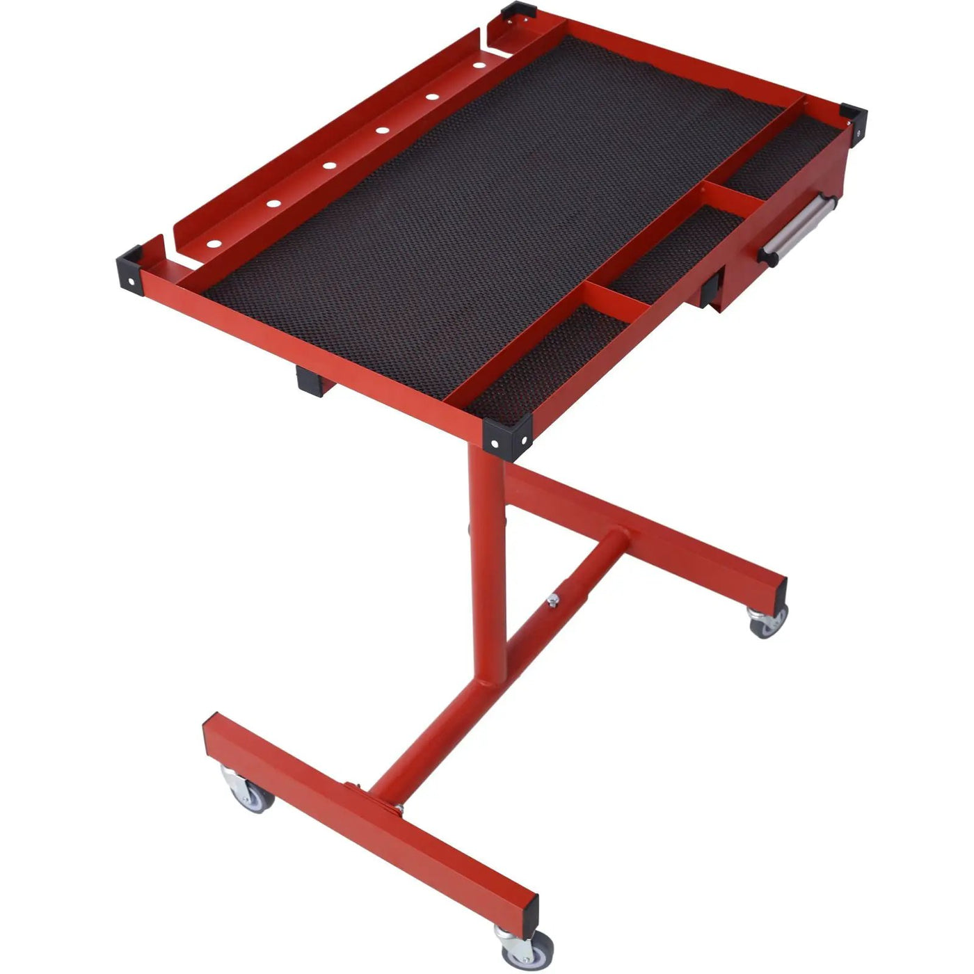 Adjustable Tear Down Work Table With Drawer For Garages, Repair Shops, And Diy, Portable, (4) 2.5" Swivel Casters, 220 Pound Capacity, Rubber Corners, Heavy Duty Steel by HouseOfZazla