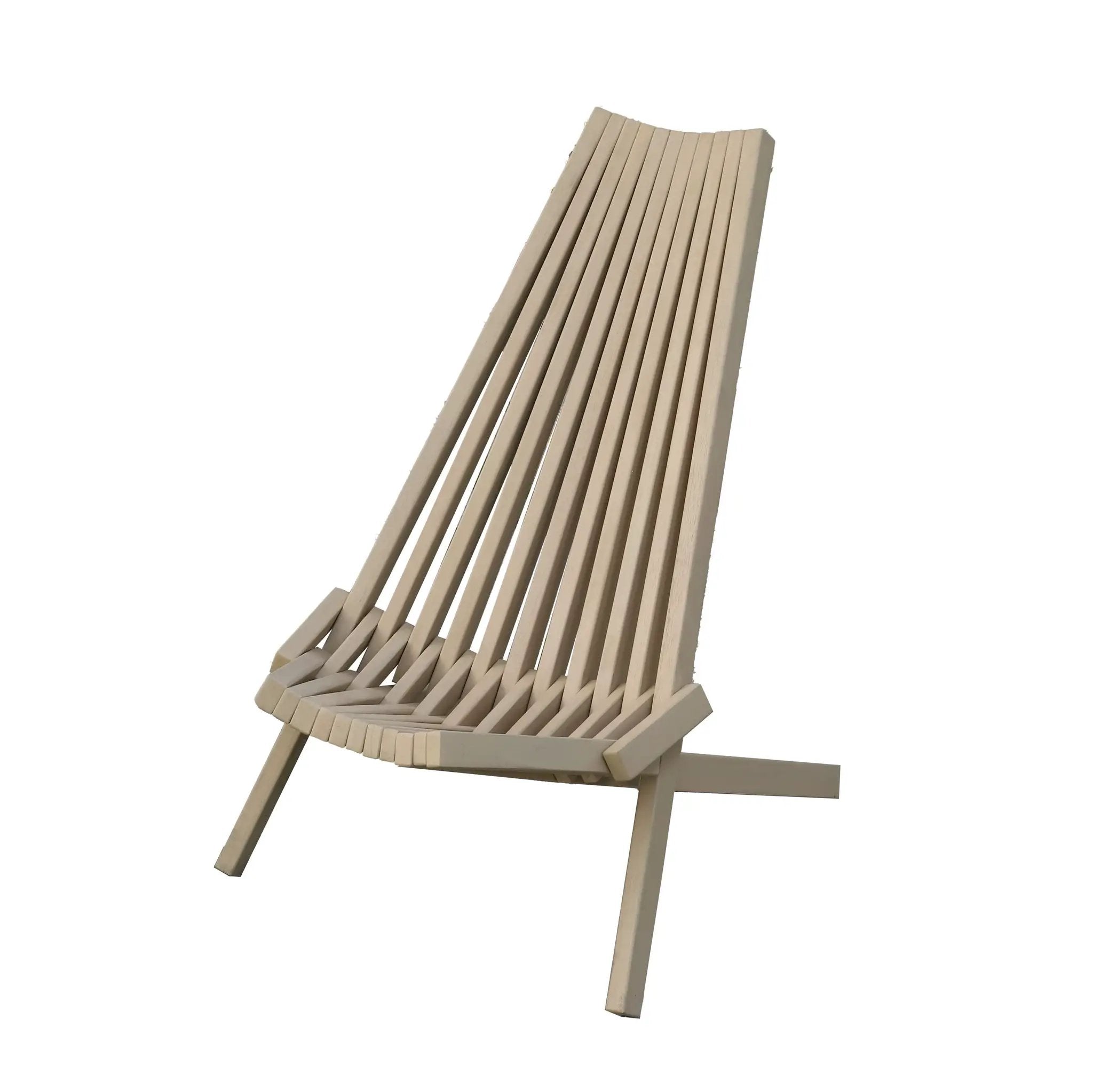 Folding Acacia Wood Outdoor Lounge Chair by HouseOfZazla