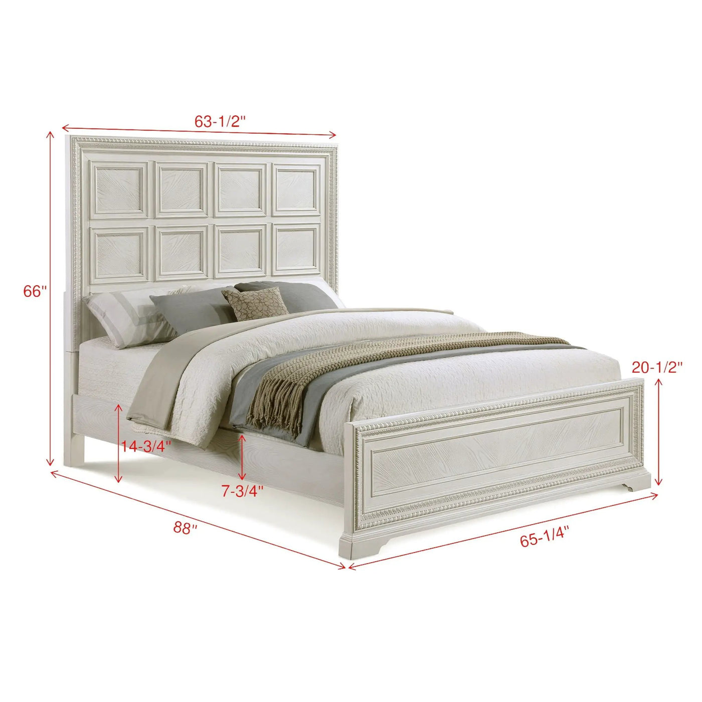 Geometric Design Headboard Panel Bed by HouseOfZazla