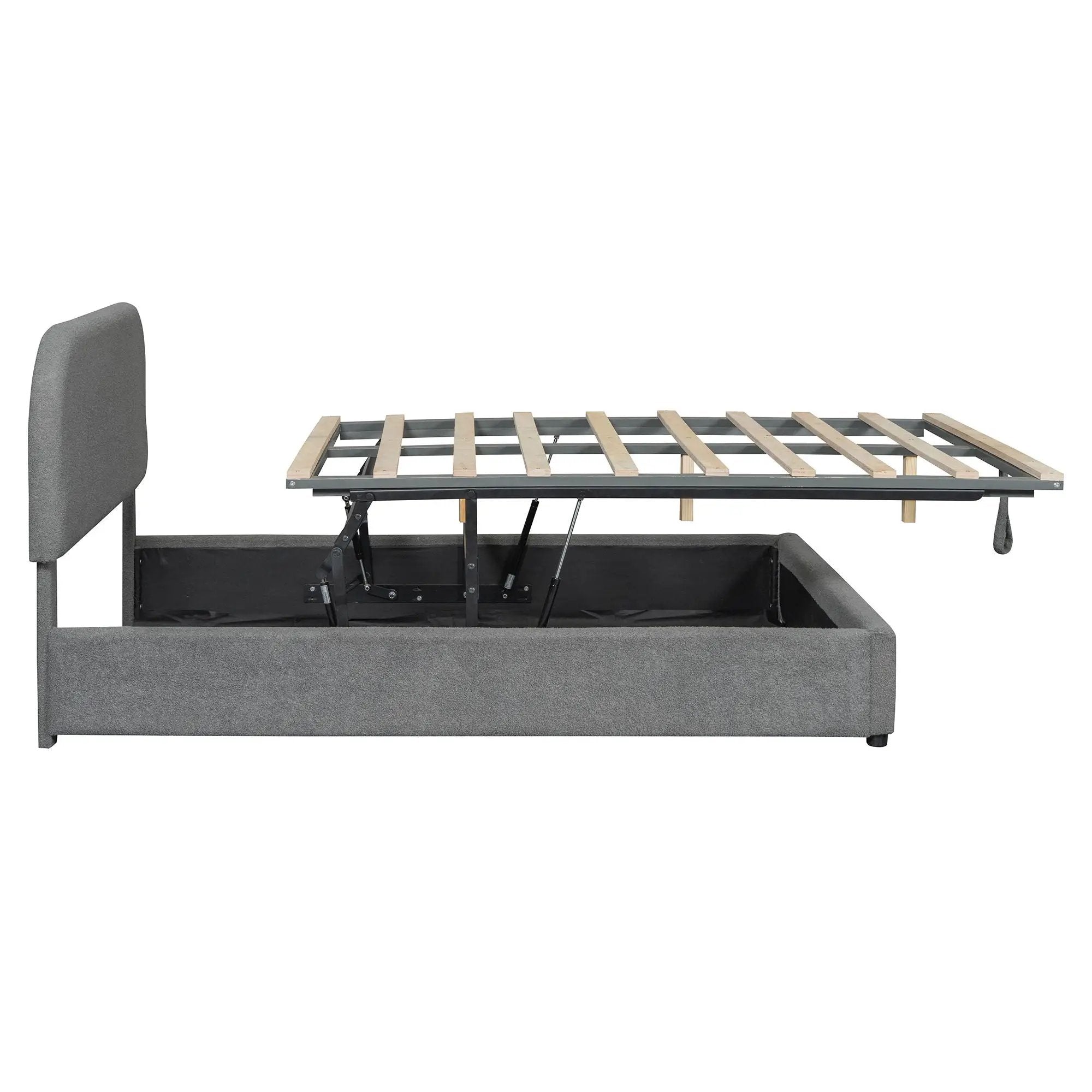 Upholstered Platform Bed With Hydraulic Storage System by HouseOfZazla