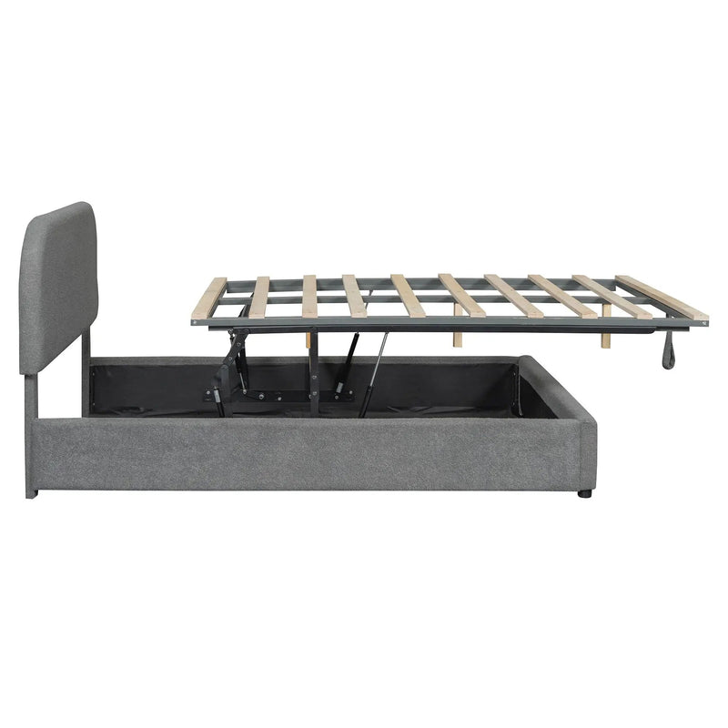 Upholstered Platform Bed With Hydraulic Storage System by HouseOfZazla