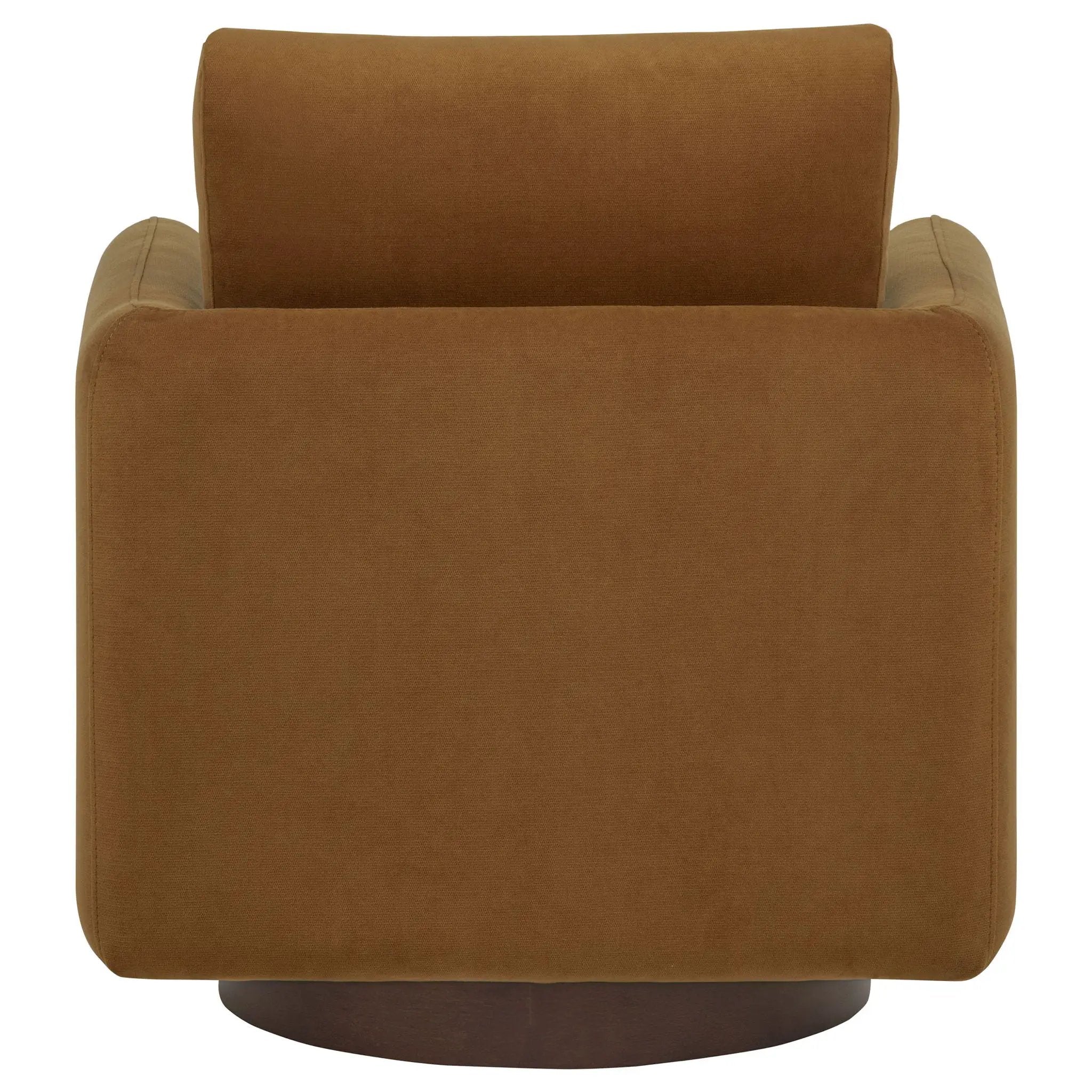 Iris Fabric Upholstered Swivel Accent Chair Rust by Unique Piece Furniture