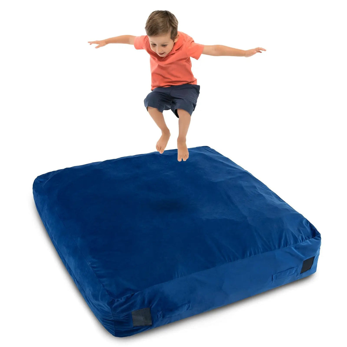 57 x 57 Inch Crash Pad Sensory Mat with Foam Blocks and Washable Velvet Cover by DirectDeals