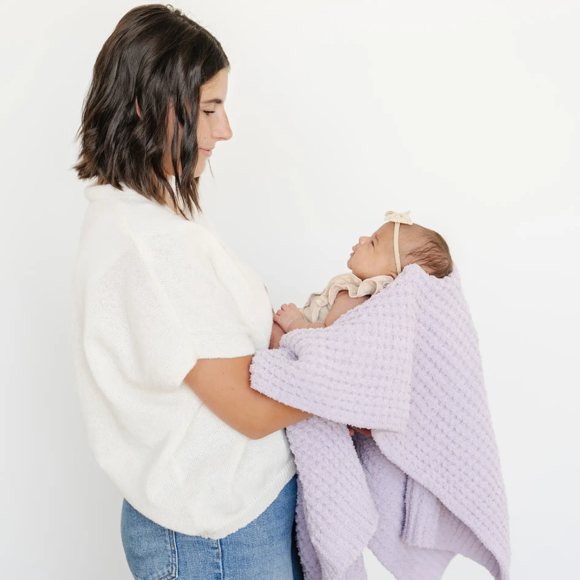 WAFFLE KNIT RECEIVING BLANKETS by HouseOfZazla