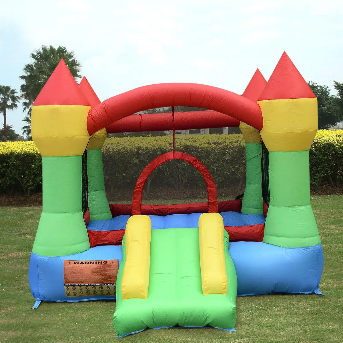 Inflatable Bounce House Jumper with Slide & 480 W Blower by DirectDeals