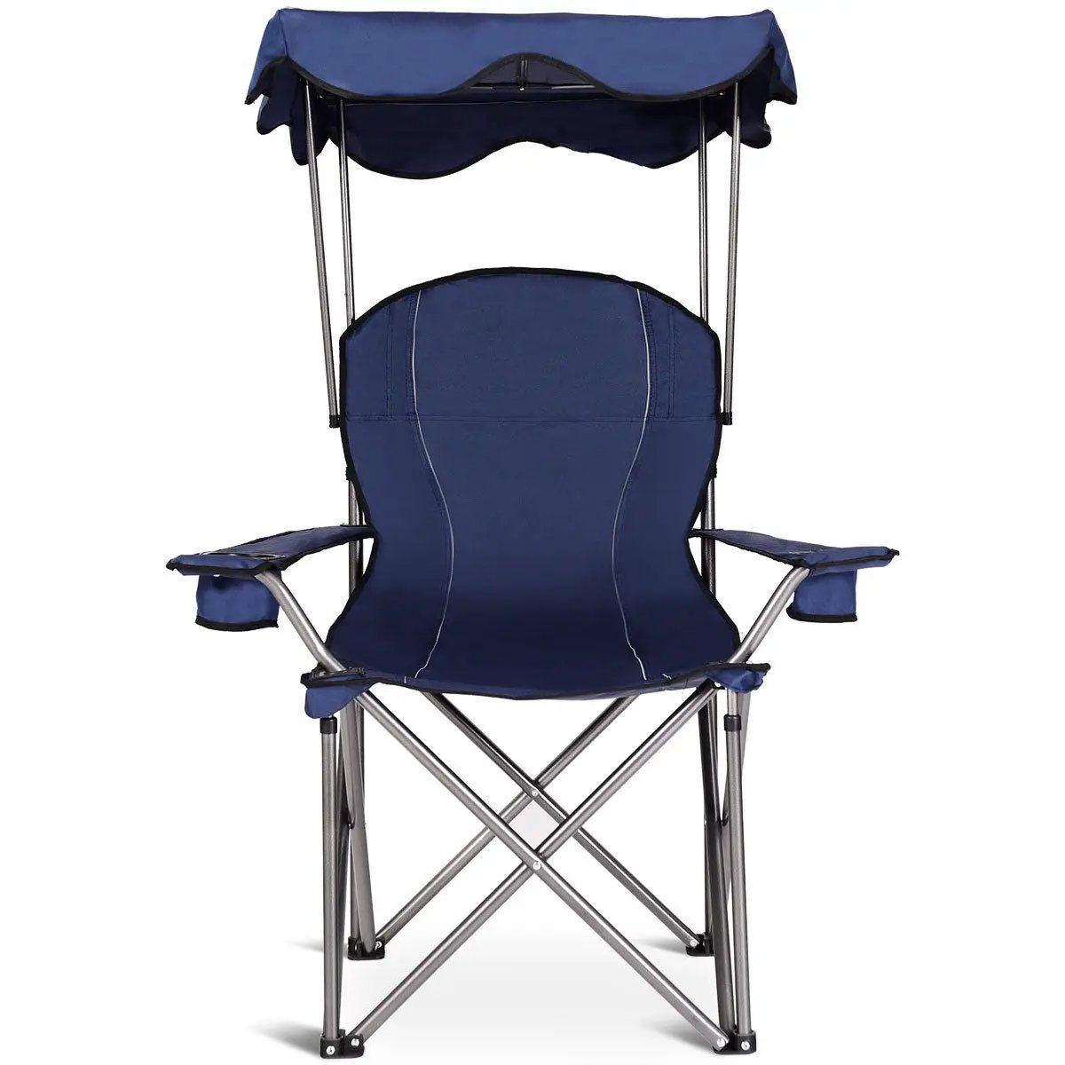 Portable Folding Beach Canopy Chair with Cup Holders by DirectDeals