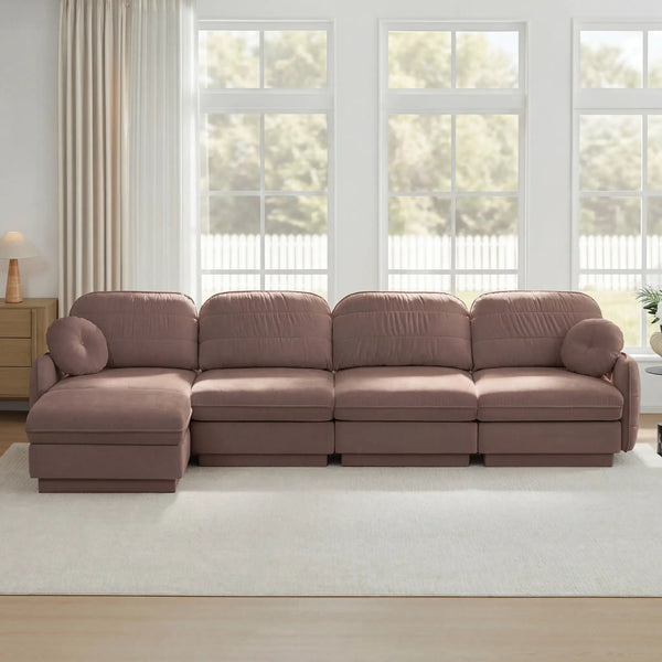 137" Oversize Chenille L-Shaped Sofa, photo 2 of 10