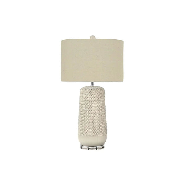 Contemporary Lighting, Table Lamp, Ceramic, Resin - Cream