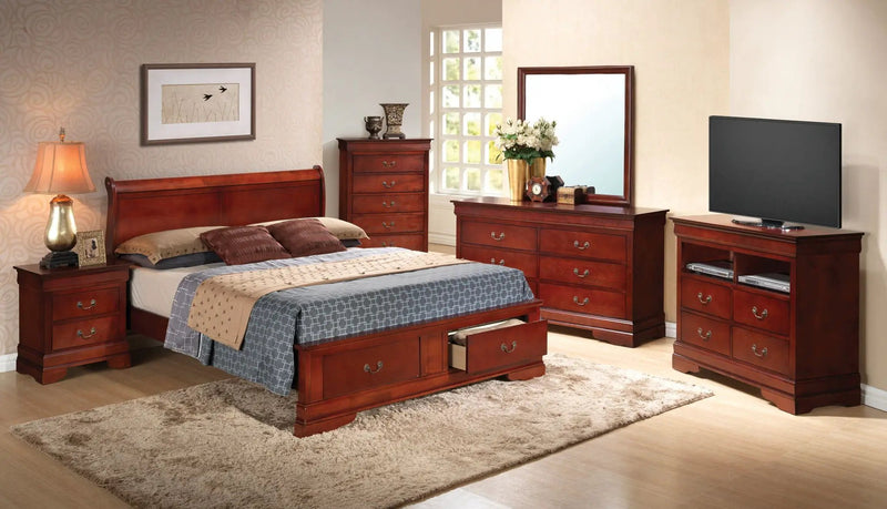 Upholstered Panel Sleigh Bed Design by Unique Piece Furniture