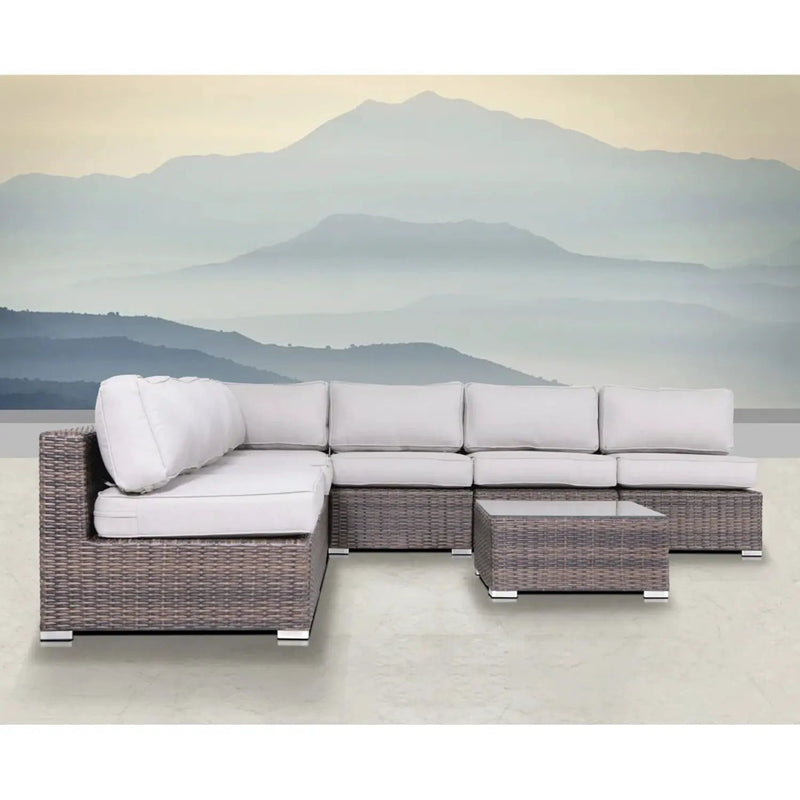 Seating Set With Cushions Handcrafted Wicker Design by HouseOfZazla