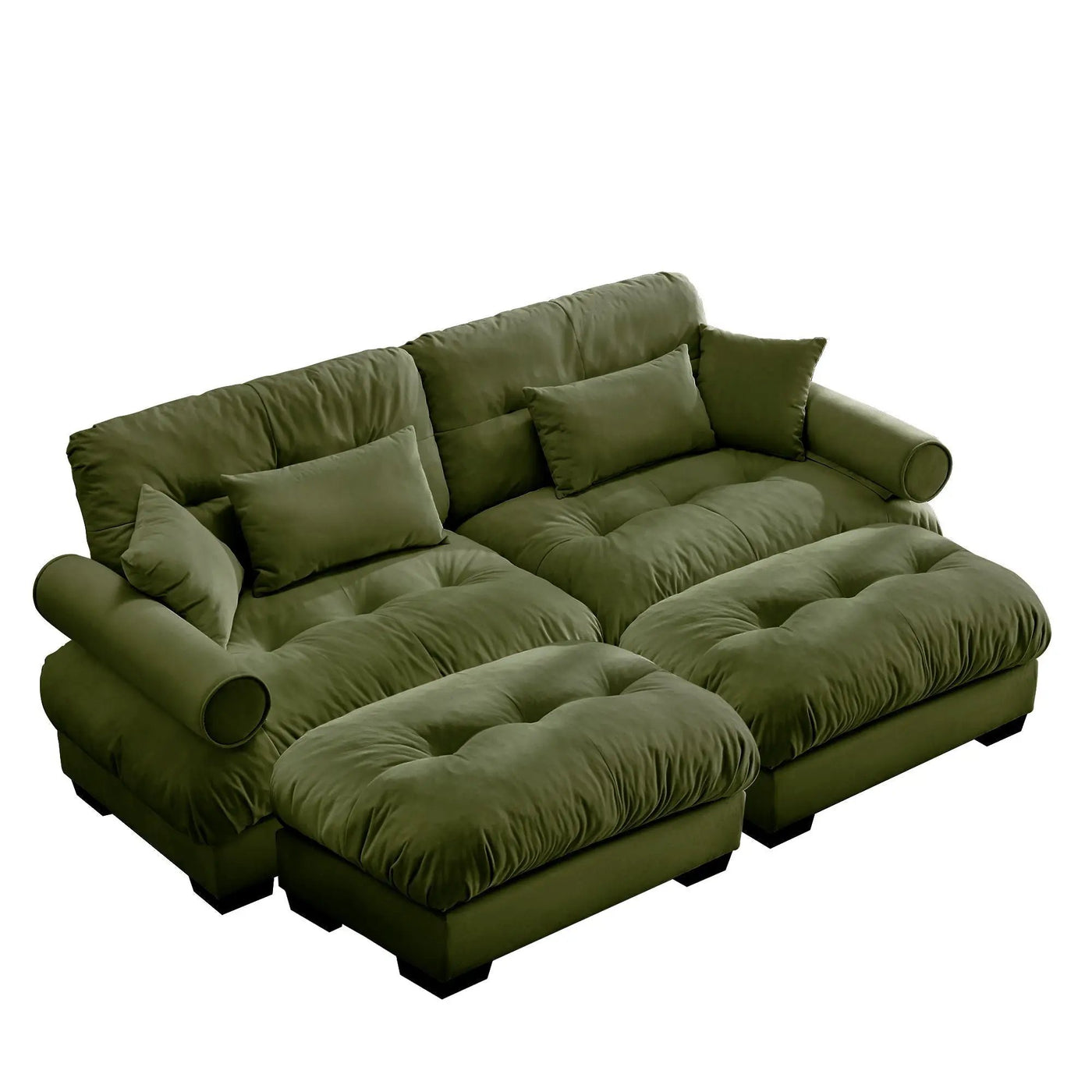 Super Comfort Oversized Modular Sectional Sofa With Movable Ottoman by HouseOfZazla