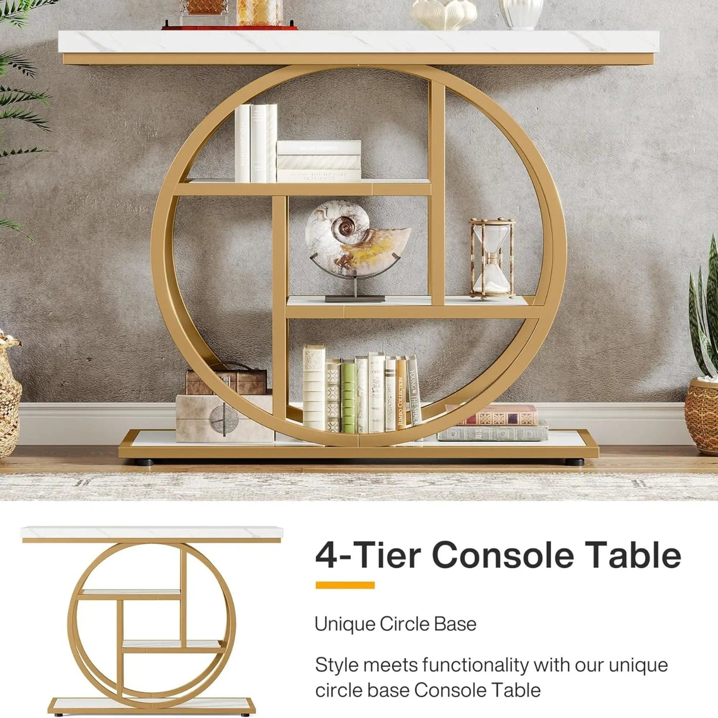 Console Table With 4 Tier Design For Living Hallway by HouseOfZazla