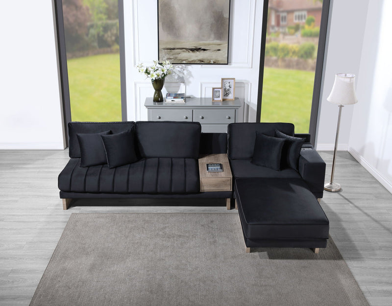 Reversible Sectional Sofa with Storage Compartment and Charging Outlets - Memphis, photo 2 of 8