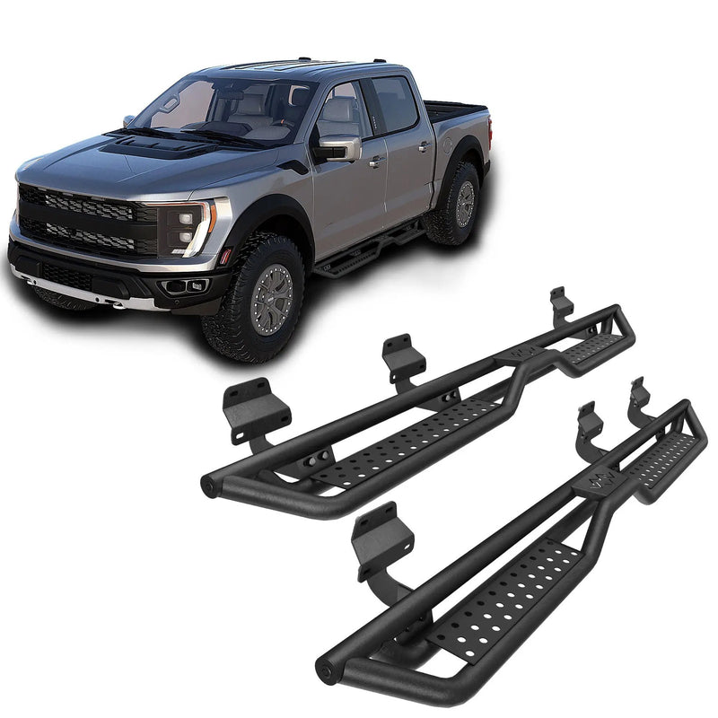 6" Running Boards Side Steps For 2015-2026 Ford F-150 Super Crew Cab by HouseOfZazla