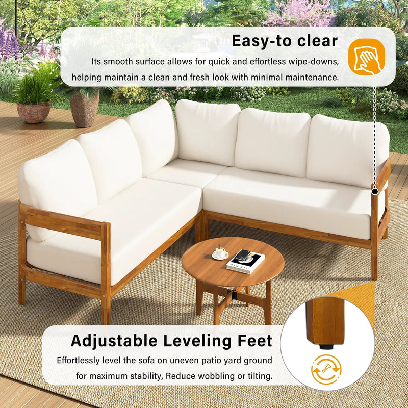 U_Style Acacia Solid Wood Patio Furniture Set by HouseOfZazla