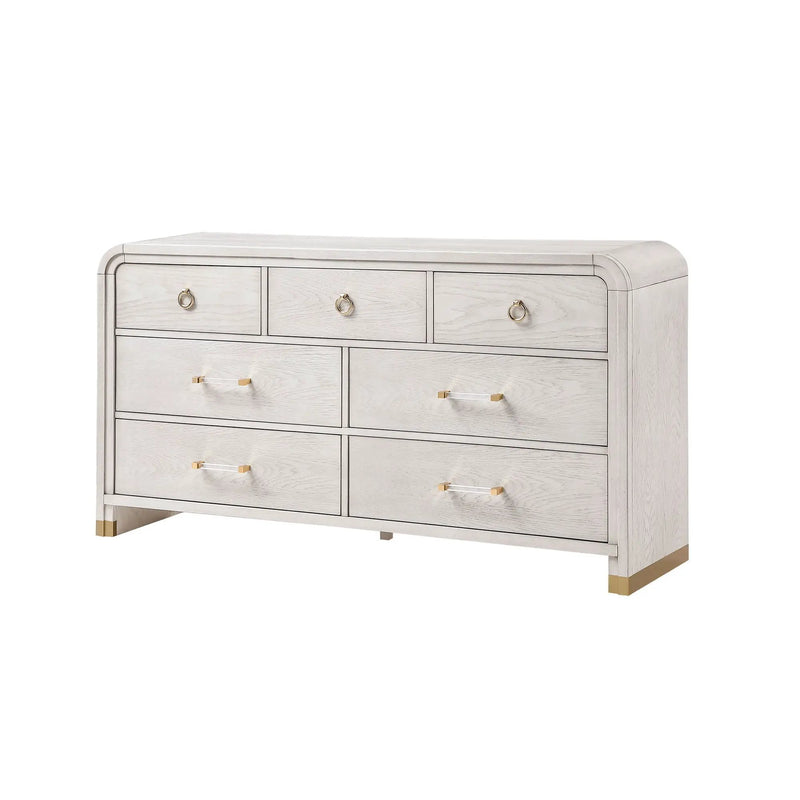 Malco - Dresser With Gold Detailing - Oak by HouseOfZazla