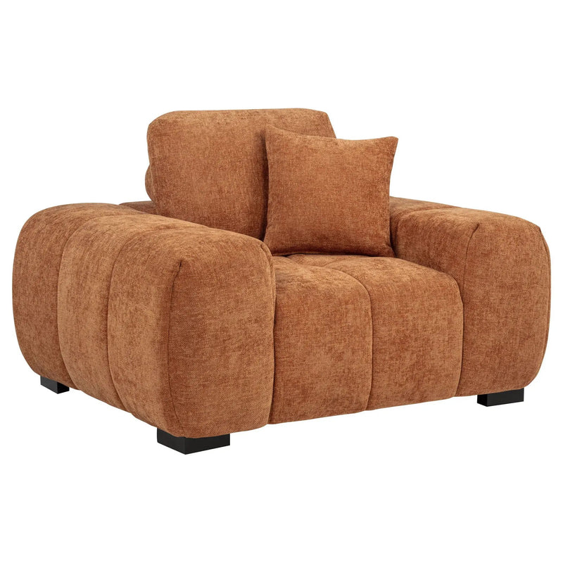 Octavia Upholstered Track Arm Accent Chair Orange by Unique Piece Furniture