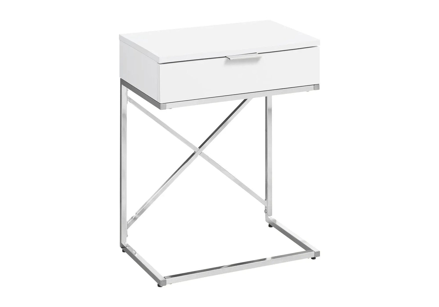 Accent Side Table with Storage Drawer, Spacious Tabletop, Contemporary Design by HouseOfZazla