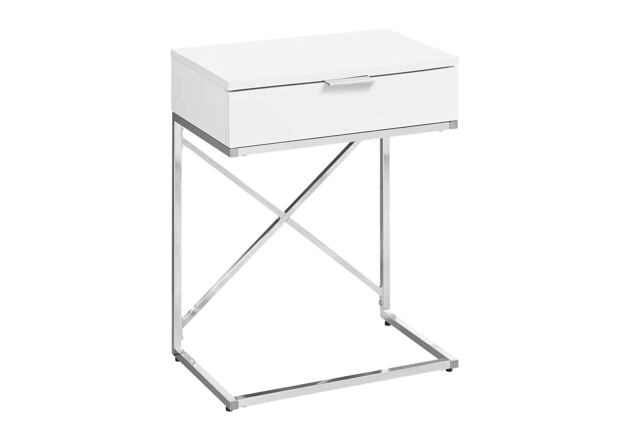 Accent Side Table with Storage Drawer, Spacious Tabletop, Contemporary Design by HouseOfZazla