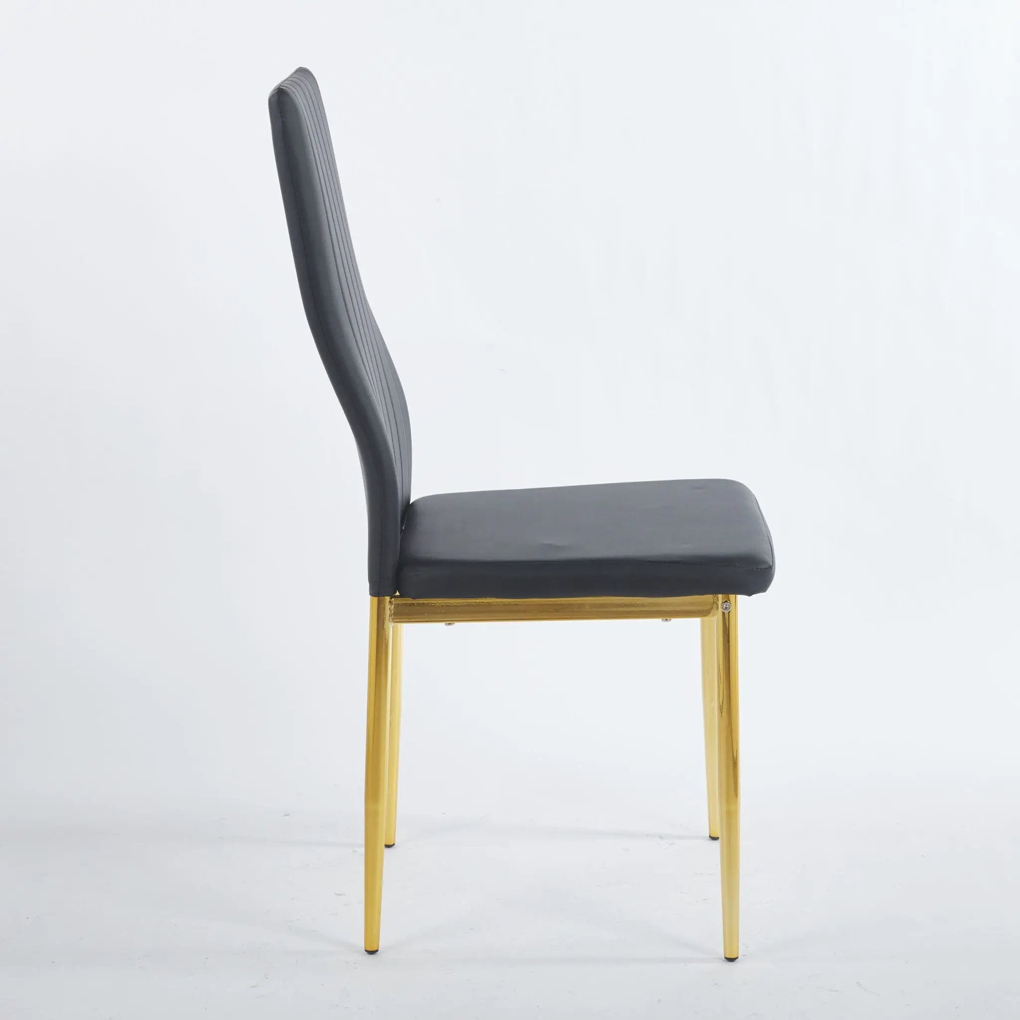Dining Chair (Set of 4) - Golden Black by HouseOfZazla