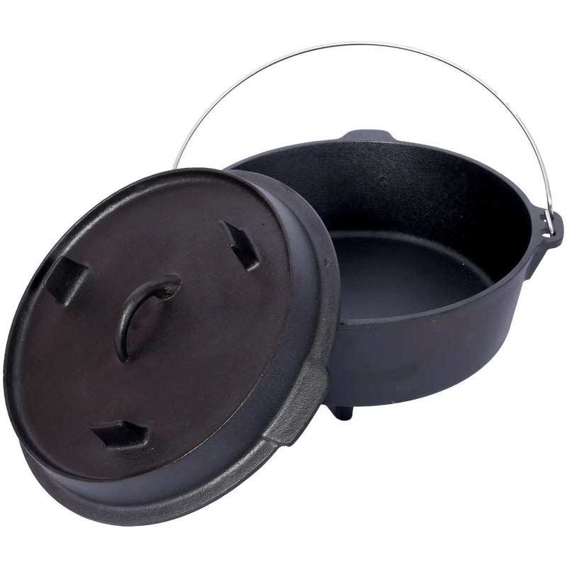 Pre-Seasoned Cast Iron Dutch Oven With Skillet Lid by HouseOfZazla