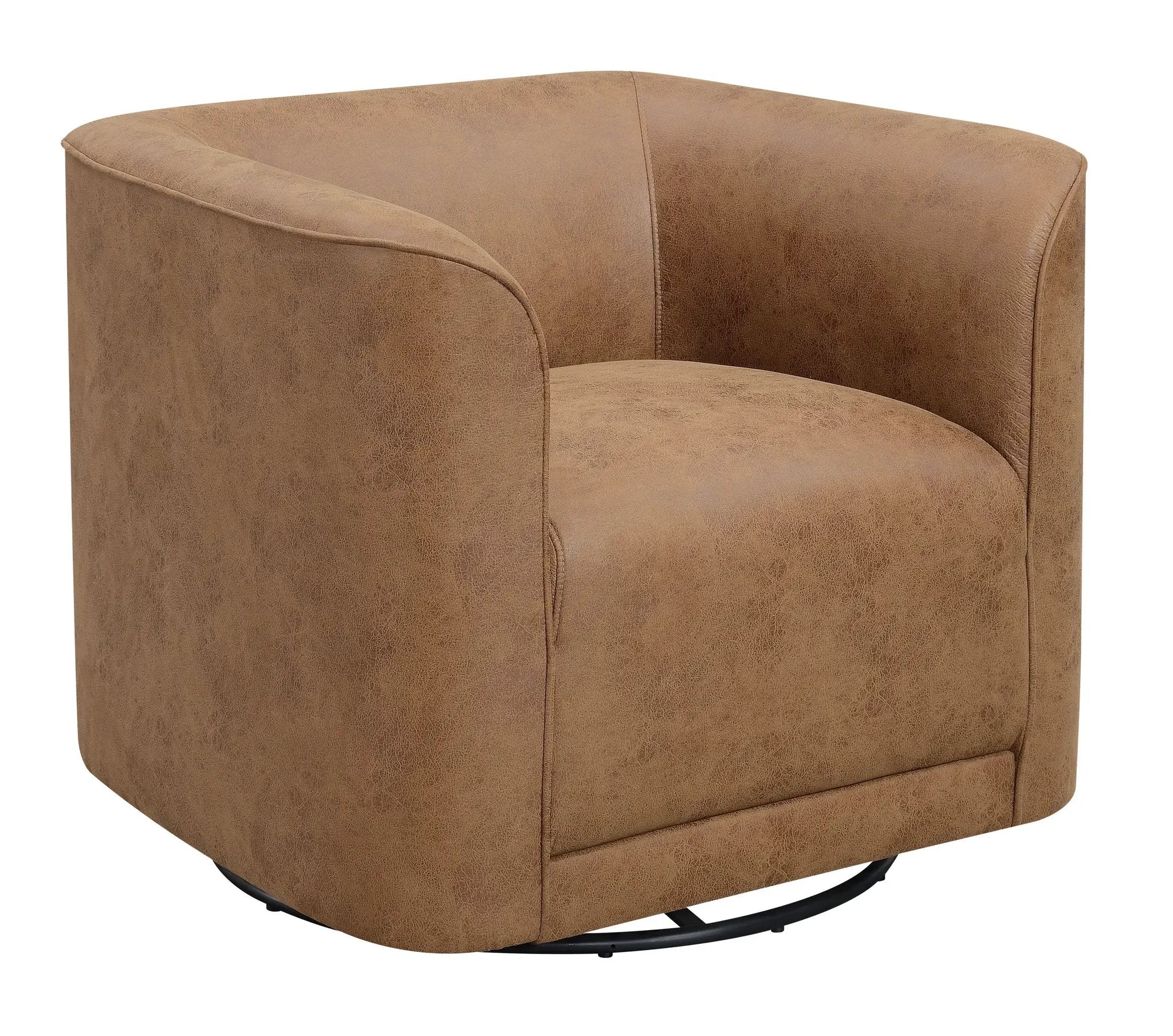 Brown Swivel Accent Chair by HouseOfZazla
