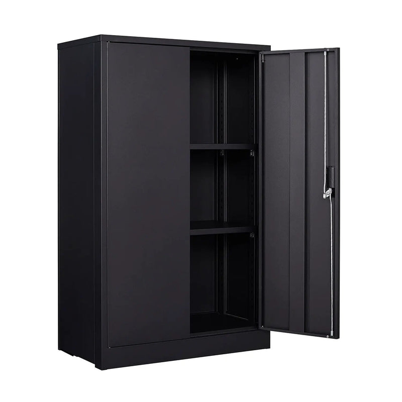 Metal Storage Cabinet With Locking Doors And Adjustable Shelf, Folding Filing Storage Cabinet, Folding Storage Locker Cabinet For Home Office, School, Garage by Unique Piece Furniture