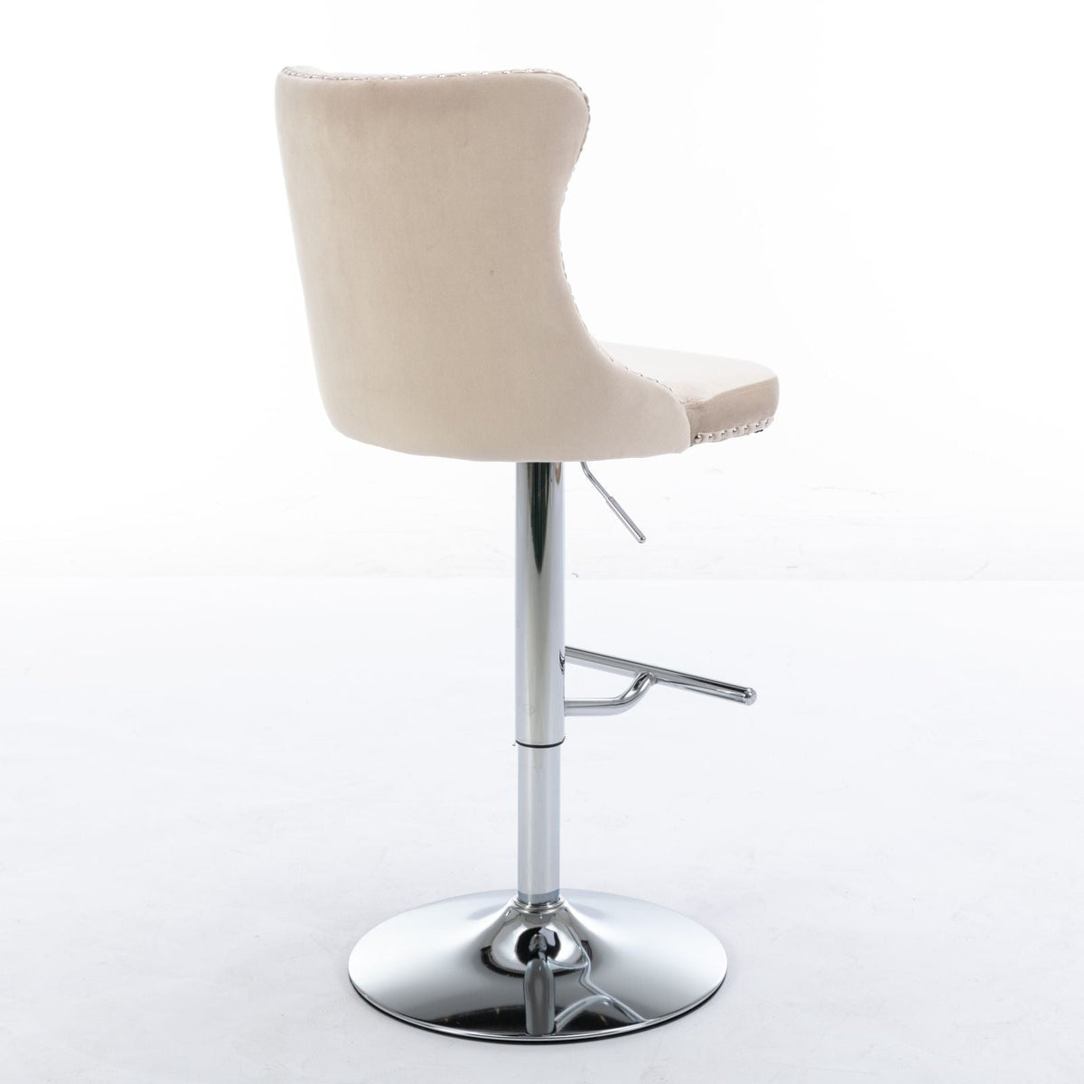 Swivel Barstools Adjusatble Seat Height From 25-33", Modern Upholstered Base Bar Stools With Backs Comfortable Tufted For Home Pub And Kitchen Island (Set of 2), photo 33 of 40