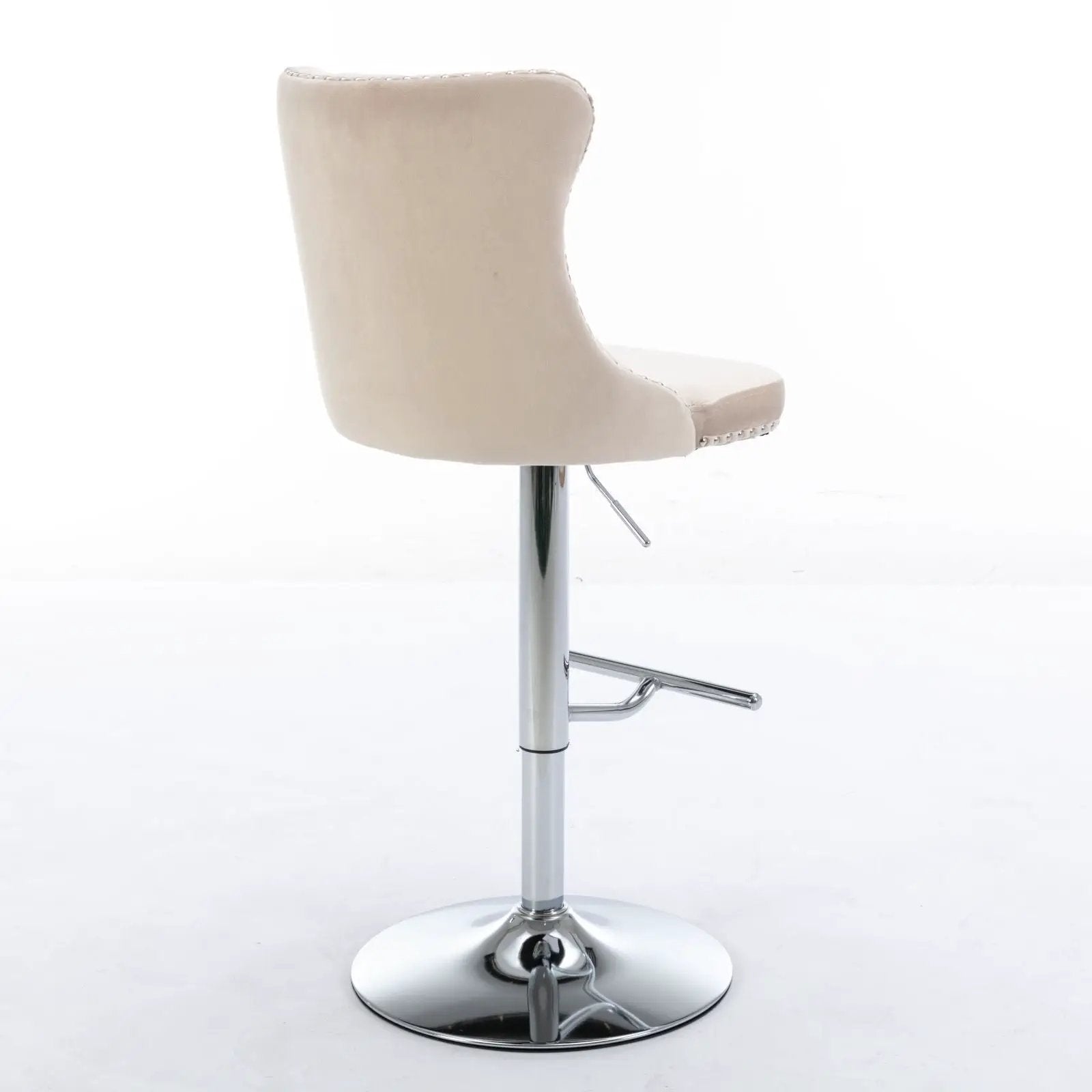 Swivel Barstools Adjusatble Seat Height From 25-33", Modern Upholstered Base Bar Stools With Backs Comfortable Tufted For Home Pub And Kitchen Island (Set of 2) by Unique Piece Furniture