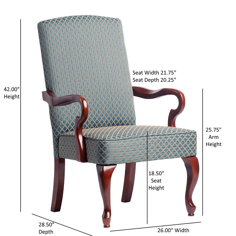 Delaney - Elegant Gooseneck Arm Chair With High Back by HouseOfZazla