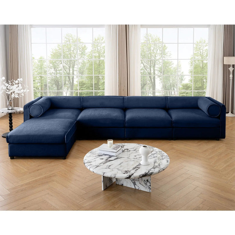 Contemporary Elegant Sofa With Storage And Ottoman by Unique Piece Furniture